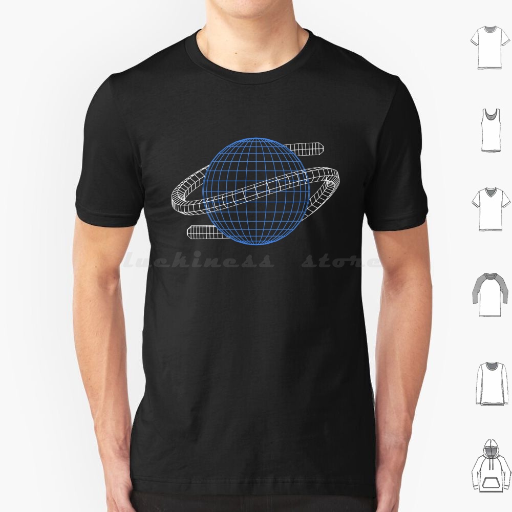 Gaming Console In 90S - Saturno wireframe t camisa das mulheres