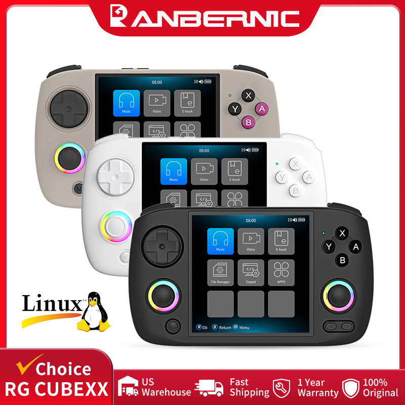 Gaming Console Handheld Retro - ANBERNIC RG CubeXX Console de jogos