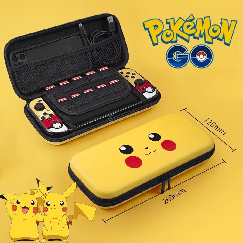 Handheld Gaming Console - Bolsa de Armazenamento Pokemon Pikachu para