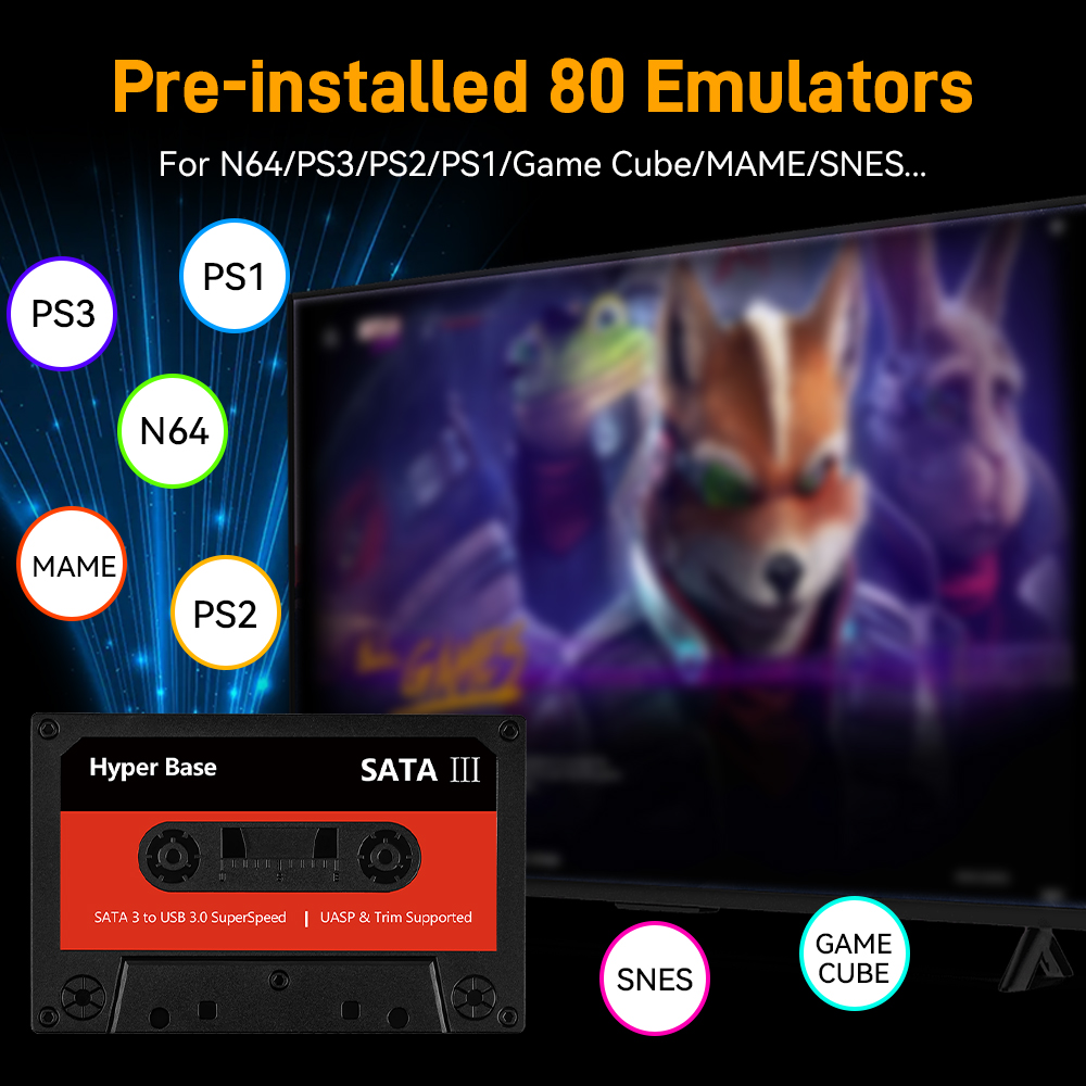 Batocera 500g/2t emulador jogo - Gaming Console Driving avaliação e preço