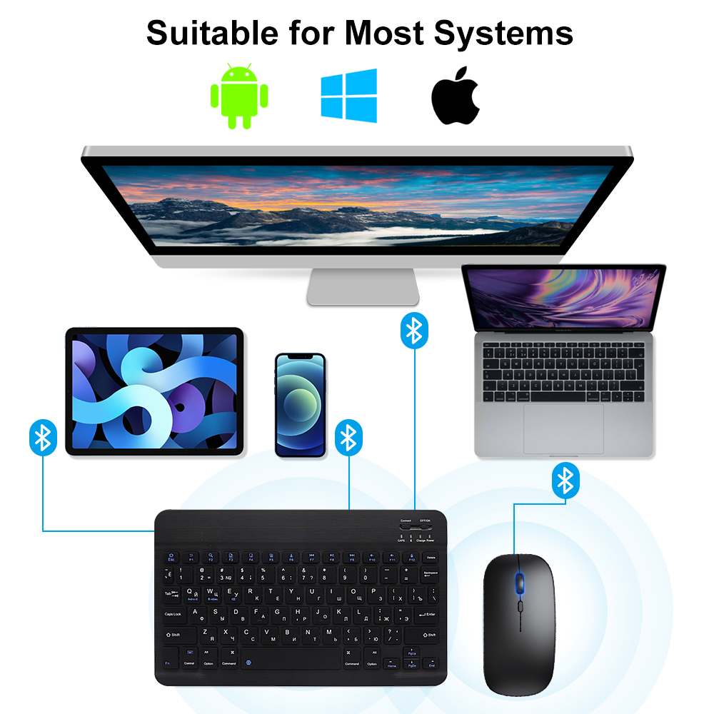 Teclado e mouse bluetooth para - Gaming Console Ipad avaliação e preço