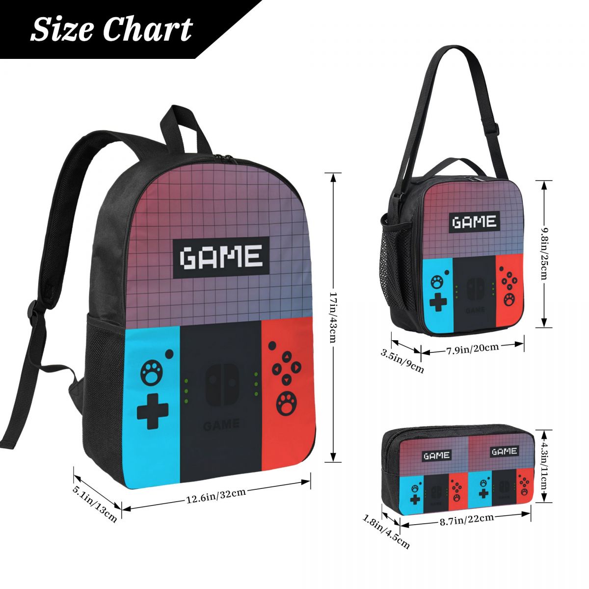 3pecs/conjunto Mochila para co - Gaming Console In 90S avaliação e preço