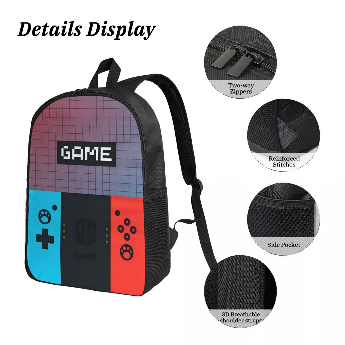 3pecs/conjunto Mochila para co - Gaming Console In 90S avaliação e preço