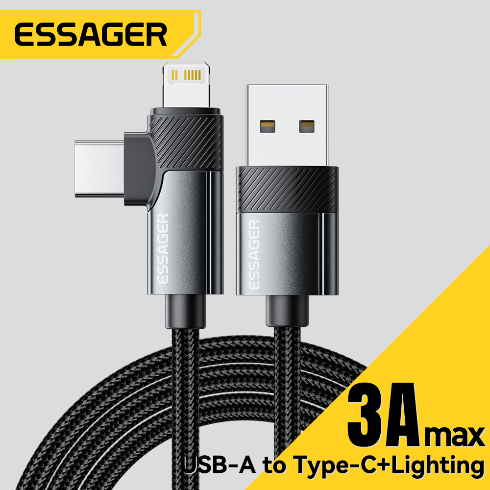 Essager 2 em 1 cabo de ângulo  - Gaming Console Ipad avaliação e preço