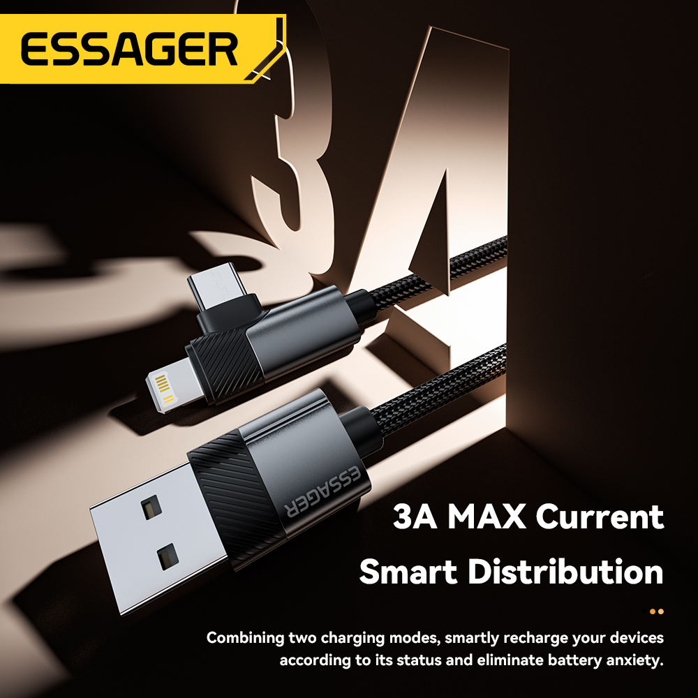 Essager 2 em 1 cabo de ângulo  - Gaming Console Ipad avaliação e preço