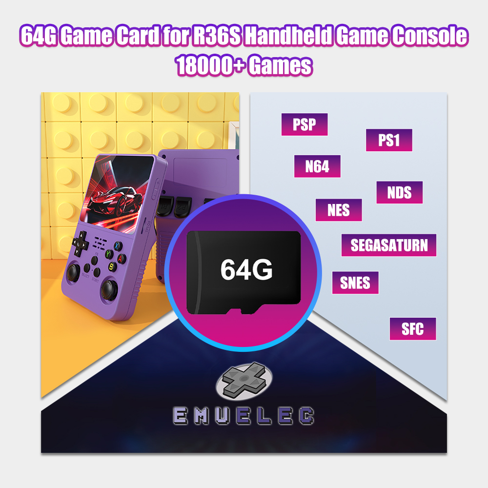 Cartão tf de jogo 64g para con - Gaming Console Handheld Retro avaliação e preço